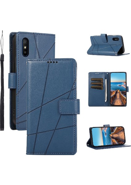 Xiaomi Redmi 9A Için Flip Case Üç Kart Yuvaları Kickstand Şok Emici (Yurt Dışından)