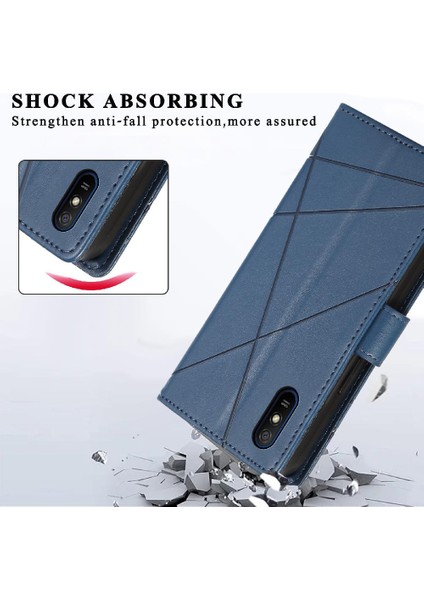Xiaomi Redmi 9A Için Flip Case Üç Kart Yuvaları Kickstand Şok Emici (Yurt Dışından)