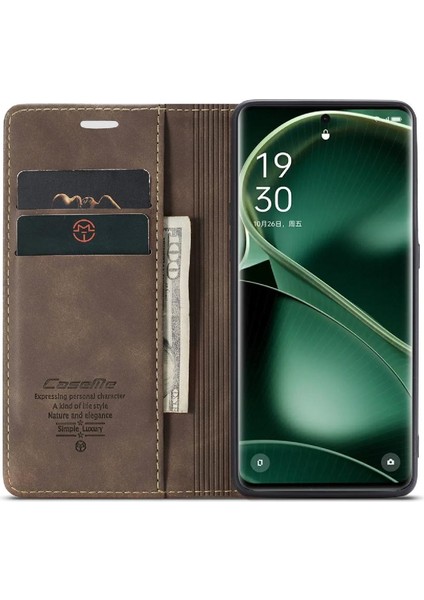 Oppo Bulmak Için Flip Case X6 5g Vintage Pu Deri Cüzdan Kılıf Kart Yuvası (Yurt Dışından)