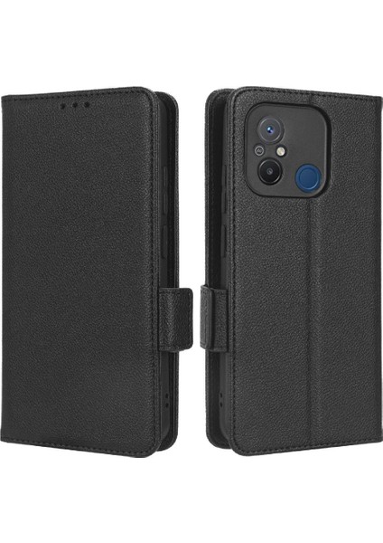 Xiaomi Redmi 12C Kart Yuvaları Tutucu Cüzdan Pu Deri Yan Toka (Yurt Dışından)