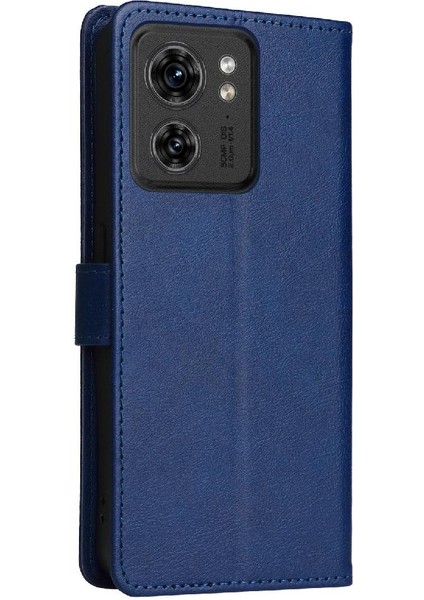 Motorola Kenar 40 5g Için Flip Case Yüksek Kalite Deri Klasik Düz Renk (Yurt Dışından)