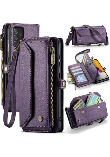 Kadınlar Için Crossbody Durumda Samsung Galaxy A72 Cüzdan Durumda Rfid Engelleme (Yurt Dışından)