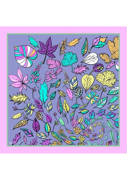Çiçek Desen Mor Soft Fular 70X70 cm Kare fiyatları