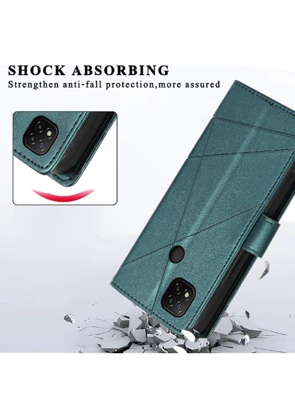 Xiaomi Redmi 9c Kickstand Şok Emici Üç Kart Yuvaları Için Flip Case (Yurt Dışından)