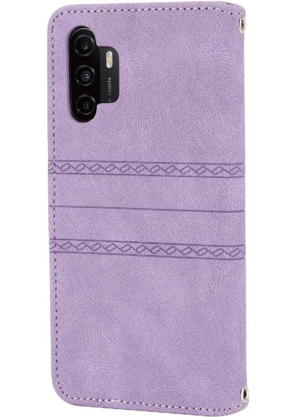 Samsung Galaxy A32 5g/ M32 5g Kickstand Pu Deri Manyetik Için Flip Case (Yurt Dışından)