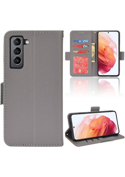 Samsung Galaxy S21 Fe Yan Toka Pu Deri Cüzdan Kart Yuvaları (Yurt Dışından)
