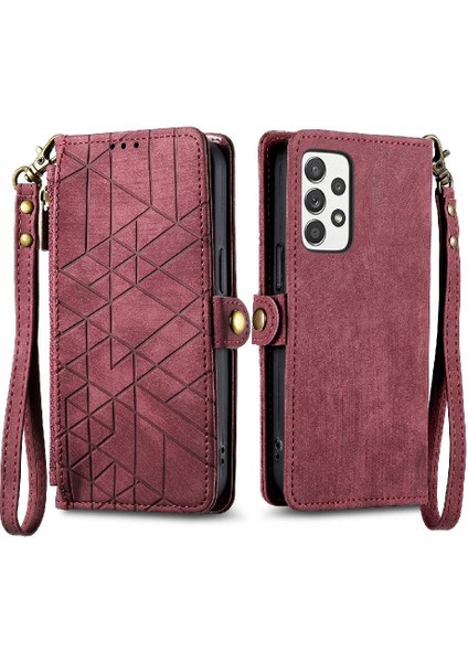 Samsung Galaxy Için Flip Case A53 5g Deri Kılıf Cüzdan Basit Iş (Yurt Dışından)