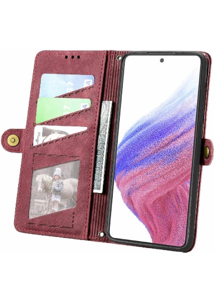 Samsung Galaxy Için Flip Case A53 5g Deri Kılıf Cüzdan Basit Iş (Yurt Dışından)