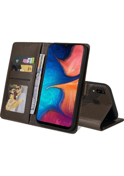Samsung Galaxy A20E Üç Kart Yuvaları Darbeye Kickstand 4 Için Flip Case (Yurt Dışından)