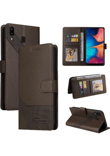 Samsung Galaxy A20E Üç Kart Yuvaları Darbeye Kickstand 4 Için Flip Case (Yurt Dışından)