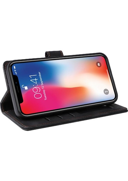 Iphone X/xs Deri Kılıf Için Flip Case Basit Iş Darbeye Dayanıklı Kapak (Yurt Dışından)