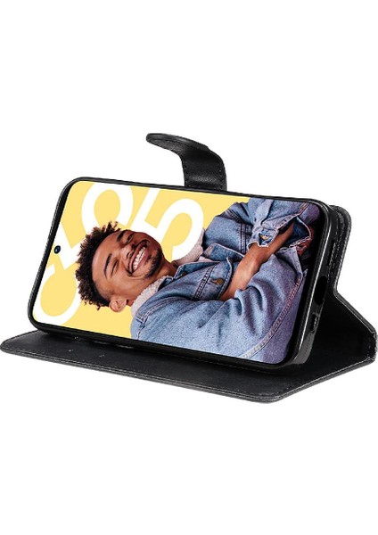 Realme C55 4g Yüksek Kalite Deri Klasik Düz Renk Için Flip Case (Yurt Dışından)