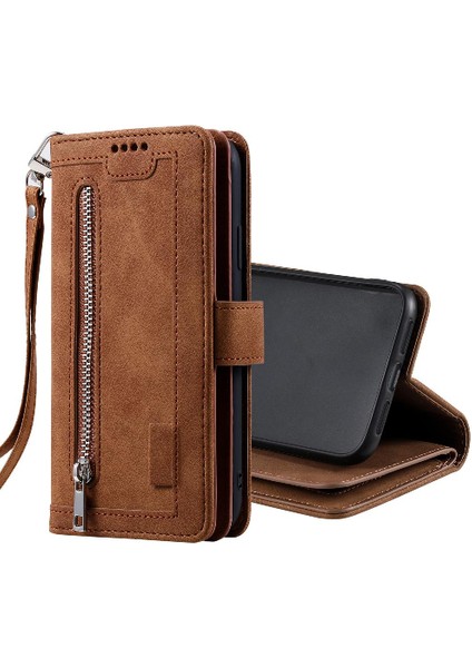 Iphone 14 Için Flip Case Pro Max Kickstand Cüzdan Kordon Pu Deri 9 (Yurt Dışından)