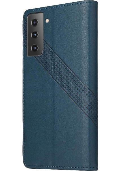 Samsung Galaxy S21 Kickstand Premium Deri Üç Kart Için Flip Case (Yurt Dışından) fırsatları