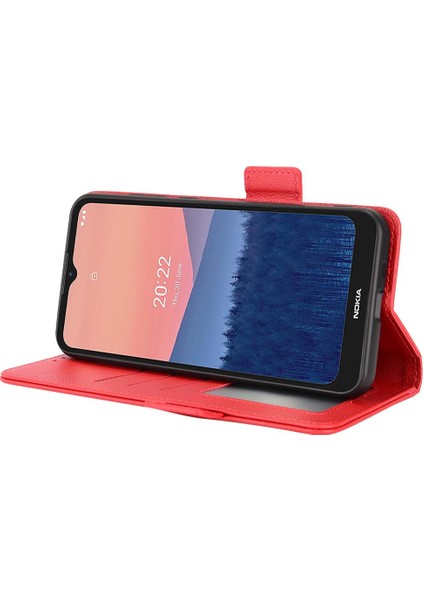 Nokia C21 Manyetik Cüzdan Kart Yuvaları Için Kılıf Tutucu Yan Toka Pu Deri (Yurt Dışından) modelleri