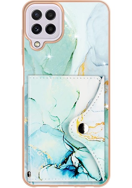 Samsung Galaxy A22 4g Mermer Kart Yuvaları Için Kılıf Ince Cüzdan Yumuşak Tpu (Yurt Dışından) fırsatları
