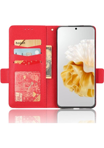 Huawei Için Kılıf P60/P60 Pro Pu Deri Yan Toka Kart Yuvaları Tutucu (Yurt Dışından) modelleri