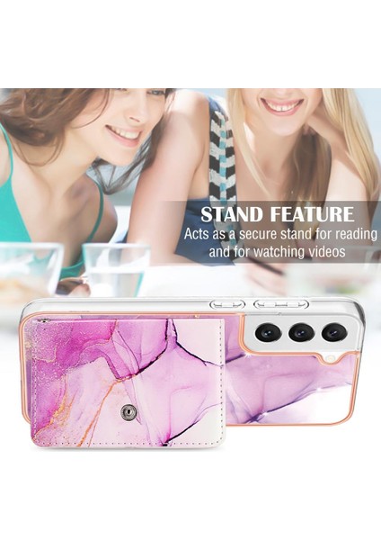 Mays Home1 Samsung Galaxy S23 Artı Yumuşak Tpu Tampon Mermer Kart Yuvaları Ince (Yurt Dışından)