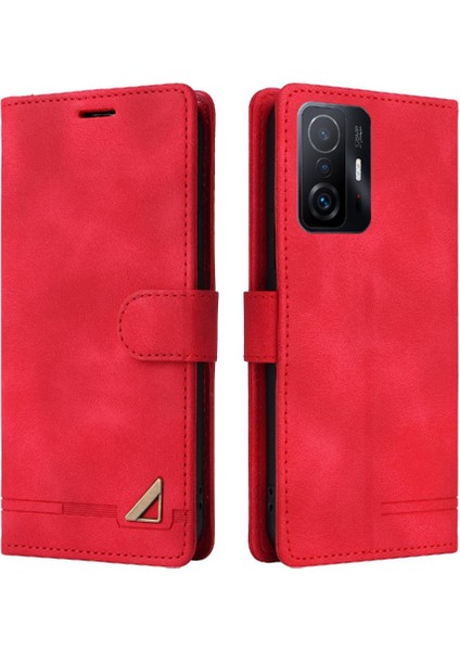 Xiaomi 11T/11T Pro Için Flip Case Basit Iş Deri Kılıf Darbeye (Yurt Dışından)