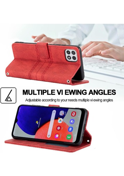 Samsung Galaxy A22 Için Flip Case 5g/ F42 5g Manyetik Kapatma Kickstand Pu (Yurt Dışından) modelleri