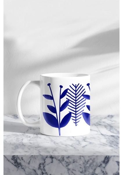 Blue Flower Çift Kupa Seti fırsatları