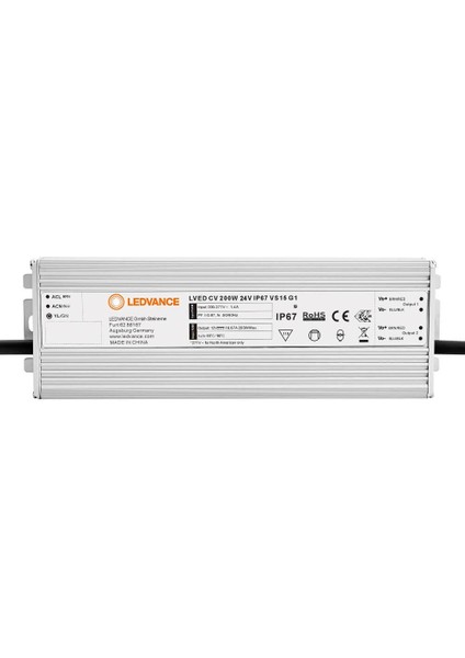 Sabit Voltaj 200W 24V IP67 LED Driver - Sürücü