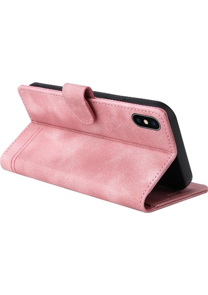 Iphone X/xs Deri Kılıf Için Flip Case Basit Iş Darbeye Dayanıklı Kapak (Yurt Dışından)
