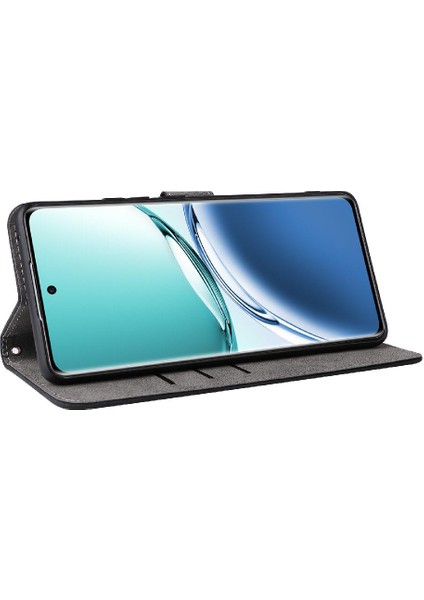 Oppo A3 Pro 5g Için Kılıf Manyetik Kapatma Flip Folio Cüzdan Pu Deri Rfid (Yurt Dışından)