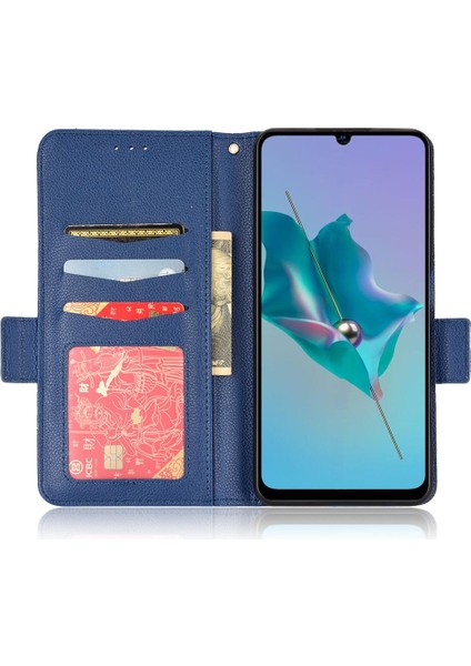 Zte Blade A72 Pu Deri Manyetik Kart Yuvaları Tutucu Cüzdan Tarafı (Yurt Dışından)