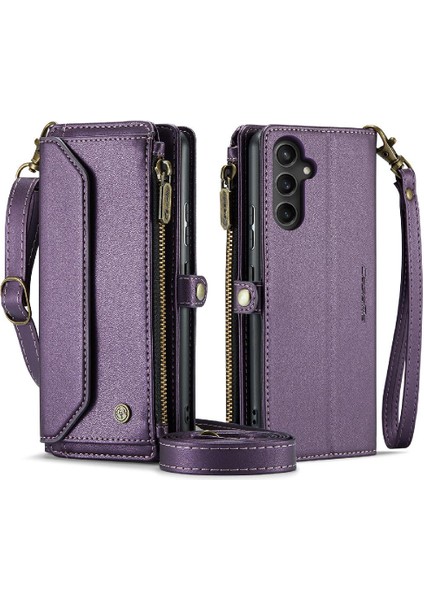Samsung Galaxy A34 5g Için Crossbody Durumda Rfid Engelleme Cüzdan Kılıf Için (Yurt Dışından)