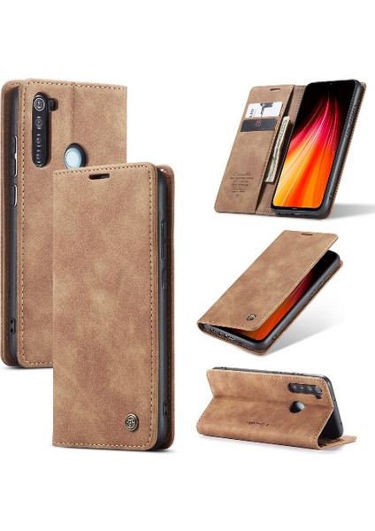 Xiaomi Redmi Not 8 Için Flip Case Kart Yuvası Kickstand Manyetik Pu (Yurt Dışından)