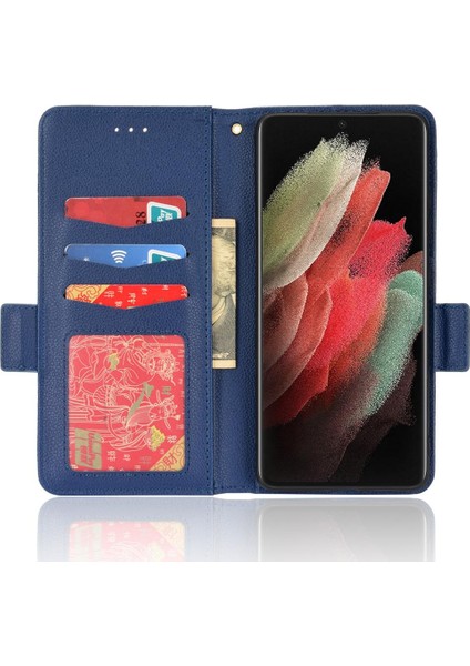 Samsung Galaxy S21 Ultra Pu Deri Yan Toka Kart Yuvaları Tutucu (Yurt Dışından) modelleri