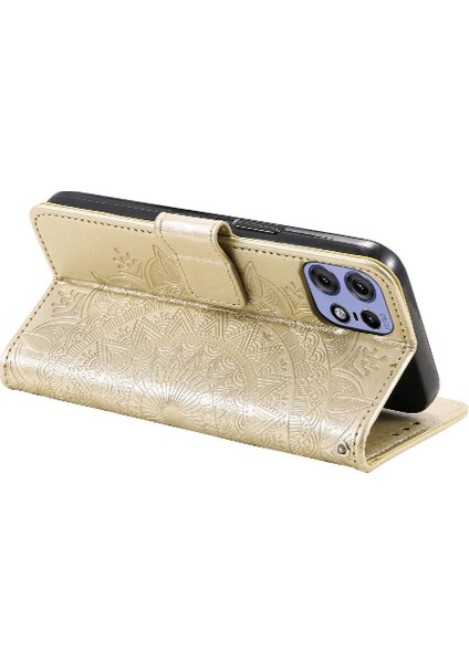 Motorola Moto Kenar 50 Pro Için Flip Case Cüzdan Kılıf Pu Deri Kickstand (Yurt Dışından)
