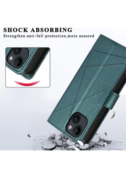 Iphone 14 Için Flip Case Darbeye Kickstand Üç Kart Yuvaları Şok (Yurt Dışından)