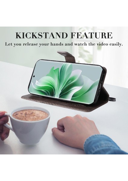 Kart Yuvası Standı Manyetik Kapak Kapak Pu ile Oppo Oppo 11 Pro 5g Için Kılıf (Yurt Dışından)