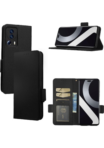 Xiaomi 13 Lite Için Kılıf Kart Yuvaları Tutucu Yan Toka Cüzdan Pu Deri (Yurt Dışından)