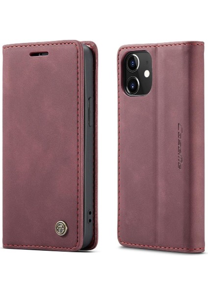 Iphone 12 Için Flip Case/12 Pro Flip Folio Kitap Vintage Pu Deri Cüzdan (Yurt Dışından)