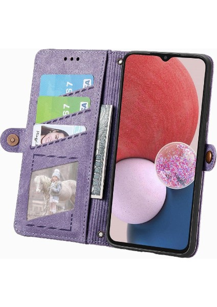 Samsung Galaxy A13 4g Için Flip Case Cüzdan Kapak Çevirin Darbeye Deri (Yurt Dışından)
