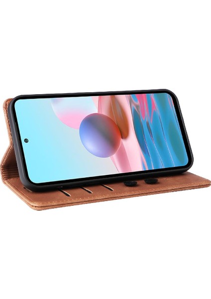 Xiaomi Redmi Not 10 Pro 4g Için Flip Case Basit Iş Darbeye Vaka (Yurt Dışından)