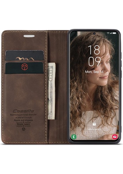 Samsung Galaxy S21 Artı Kılıf Kart Yuvası Için Flip Case Kickstand Flip Folio (Yurt Dışından)