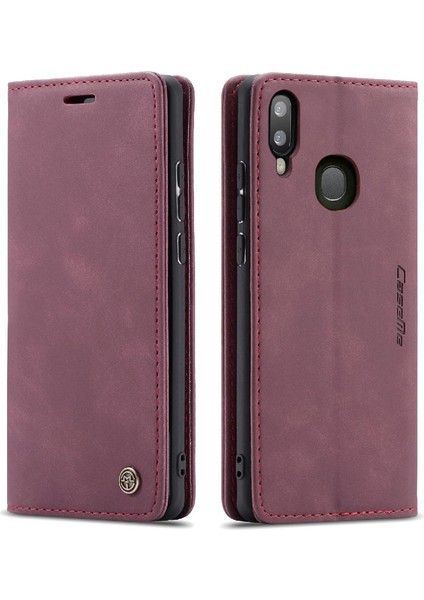 Samsung Galaxy A20 Için Flip CASE/A30/M10S Flip Folio Kitap Vintage Pu Kılıf (Yurt Dışından)