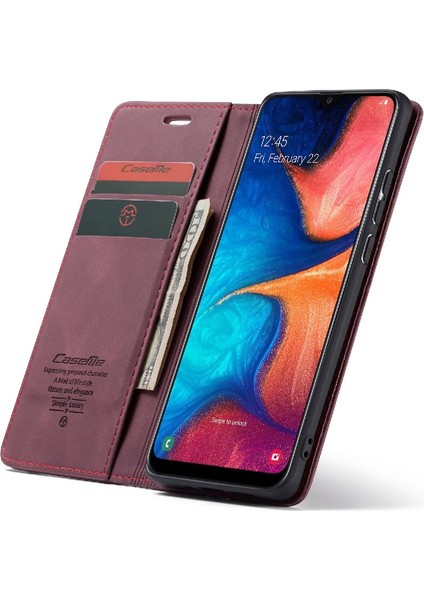 Samsung Galaxy A20 Için Flip CASE/A30/M10S Flip Folio Kitap Vintage Pu Kılıf (Yurt Dışından)