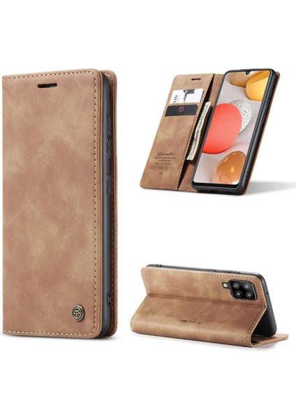 Samsung Galaxy Flip 5g Için Flip Case Vintage Pu Deri Cüzdan Kılıf Kartı (Yurt Dışından)