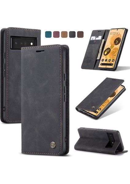 Google Piksel 6 Pro Manyetik Kapatma Darbeye Dayanıklı Vintage Pu Için Flip Case (Yurt Dışından) indirimleri