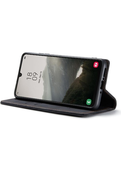 Samsung Galaxy A34 5g Için Flip Case Vintage Pu Deri Cüzdan Kılıf Kartı (Yurt Dışından)