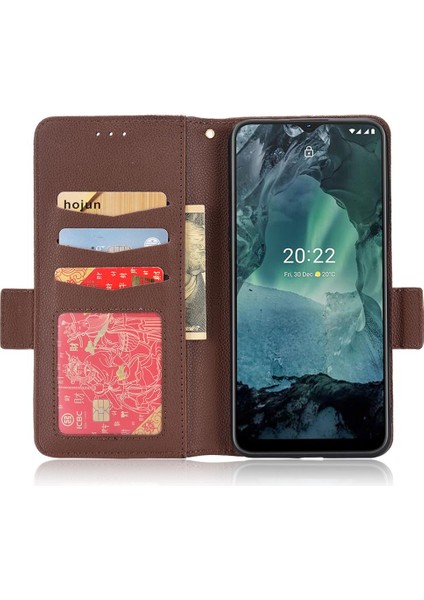 Nokia G21 Pu Deri Kart Yuvaları Için Kılıf Tutucu Cüzdan Yan Toka Manyetik (Yurt Dışından) modelleri