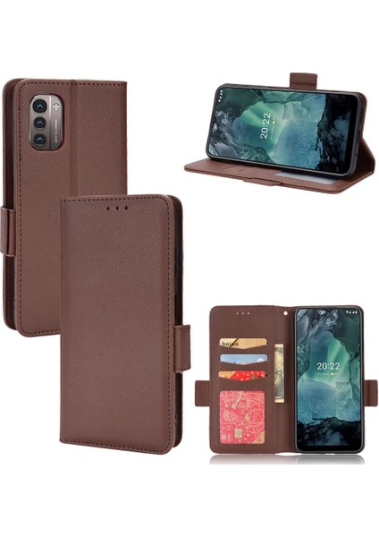 Nokia G21 Pu Deri Kart Yuvaları Için Kılıf Tutucu Cüzdan Yan Toka Manyetik (Yurt Dışından) fırsatları
