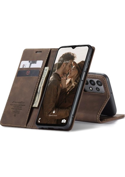 Samsung Galaxy A23 Için Flip Case 4g/5g Manyetik Kapatma Darbeye Kapak Pu (Yurt Dışından)