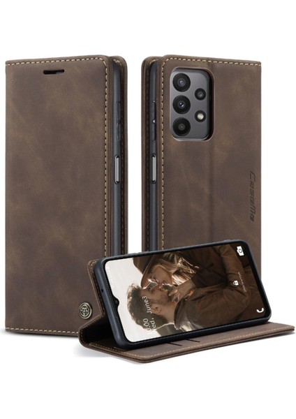 Samsung Galaxy A23 Için Flip Case 4g/5g Manyetik Kapatma Darbeye Kapak Pu (Yurt Dışından)