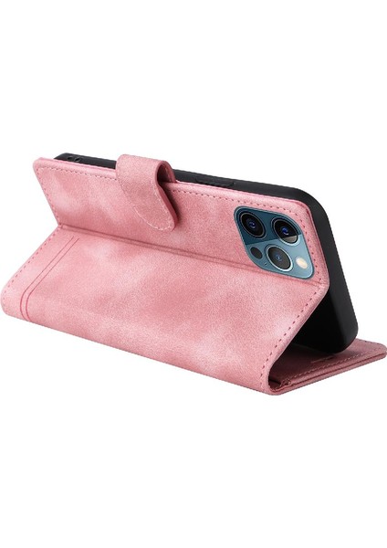 Iphone 12 Için Flip Case Pro Max Darbeye Cüzdan Deri Kılıf Basit (Yurt Dışından)
